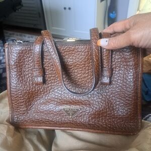 Prada Berlino Fifty semitracolla (short shoulder) bag in nocciollo (hazelnut)